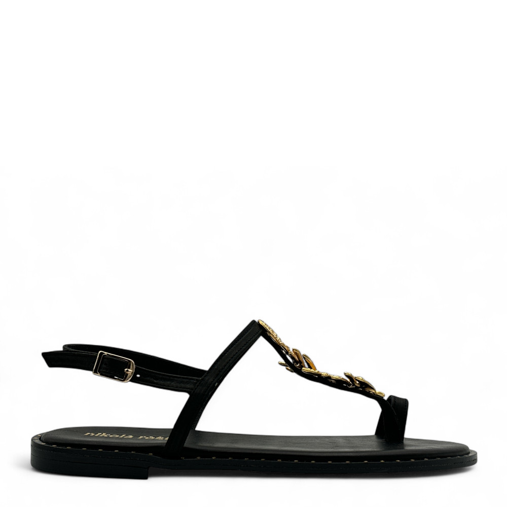 FLAT ΔΕΡΜΑ ΜΑΥΡΟ NIKOLA ROSSI U4EL2524602